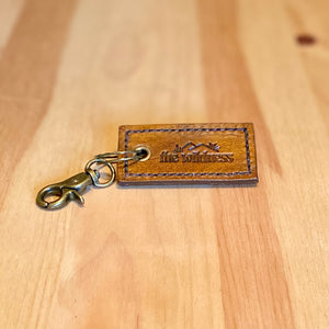 THE WILDNESS Leather Logo Keychain