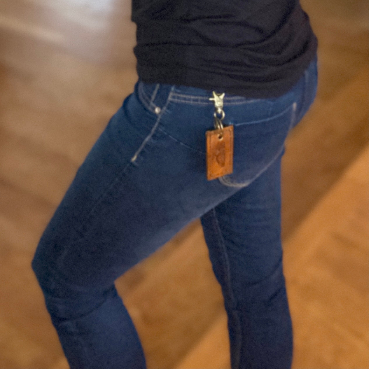 THE WILDNESS Leather Logo Keychain