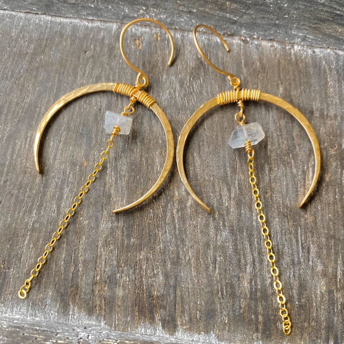 Moonstone Eclipse Earrings